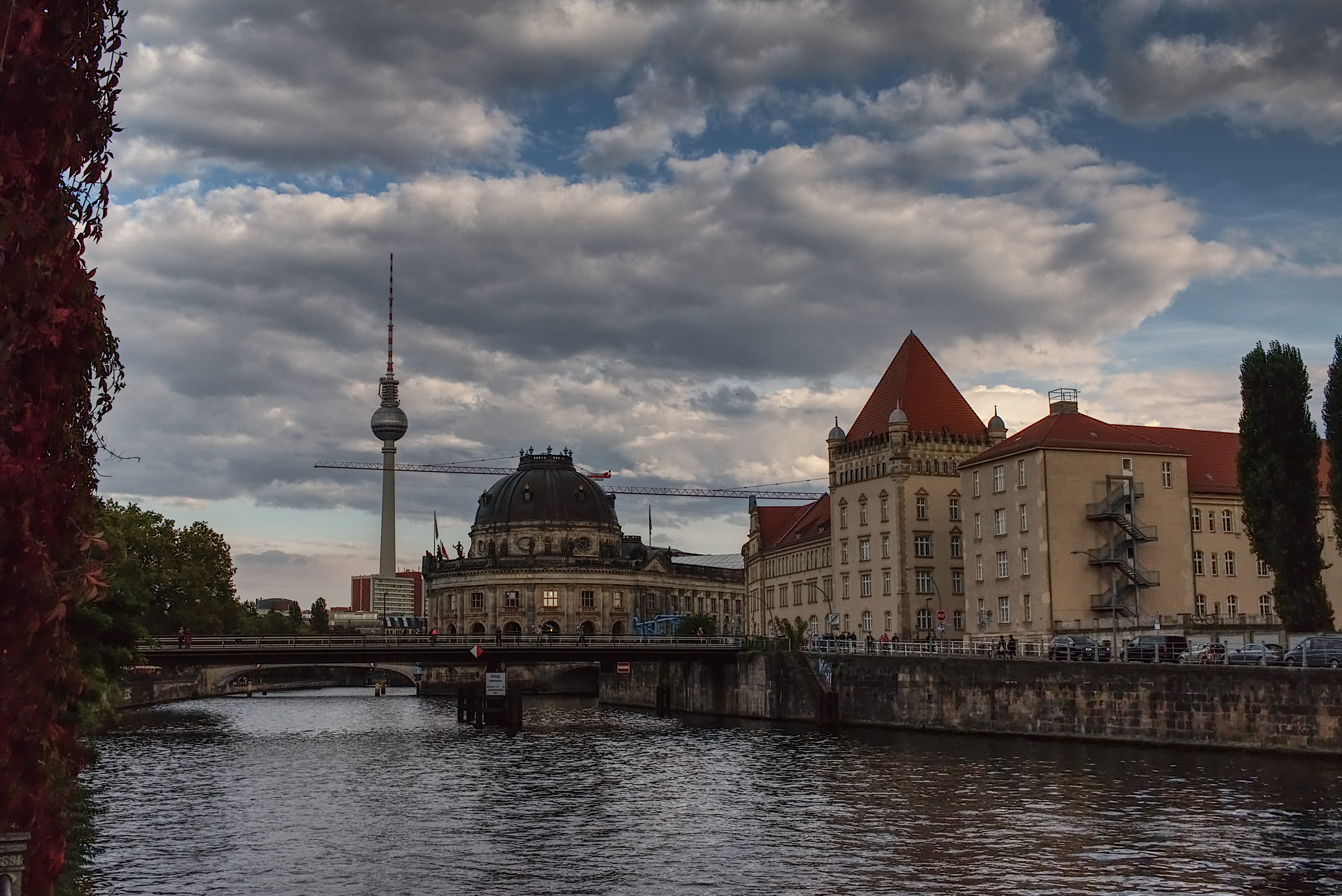 germany, berlin, river, water, buildings, bridge, architecture