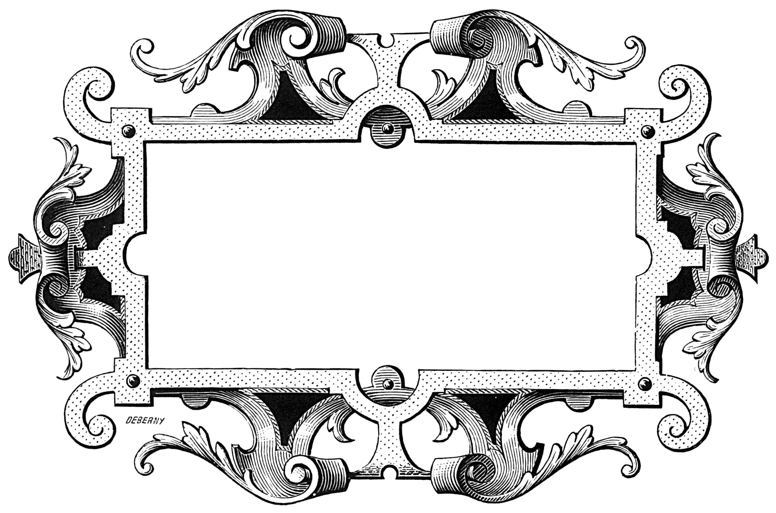 floral, frame, white, mirror, graphics, object, picture frame