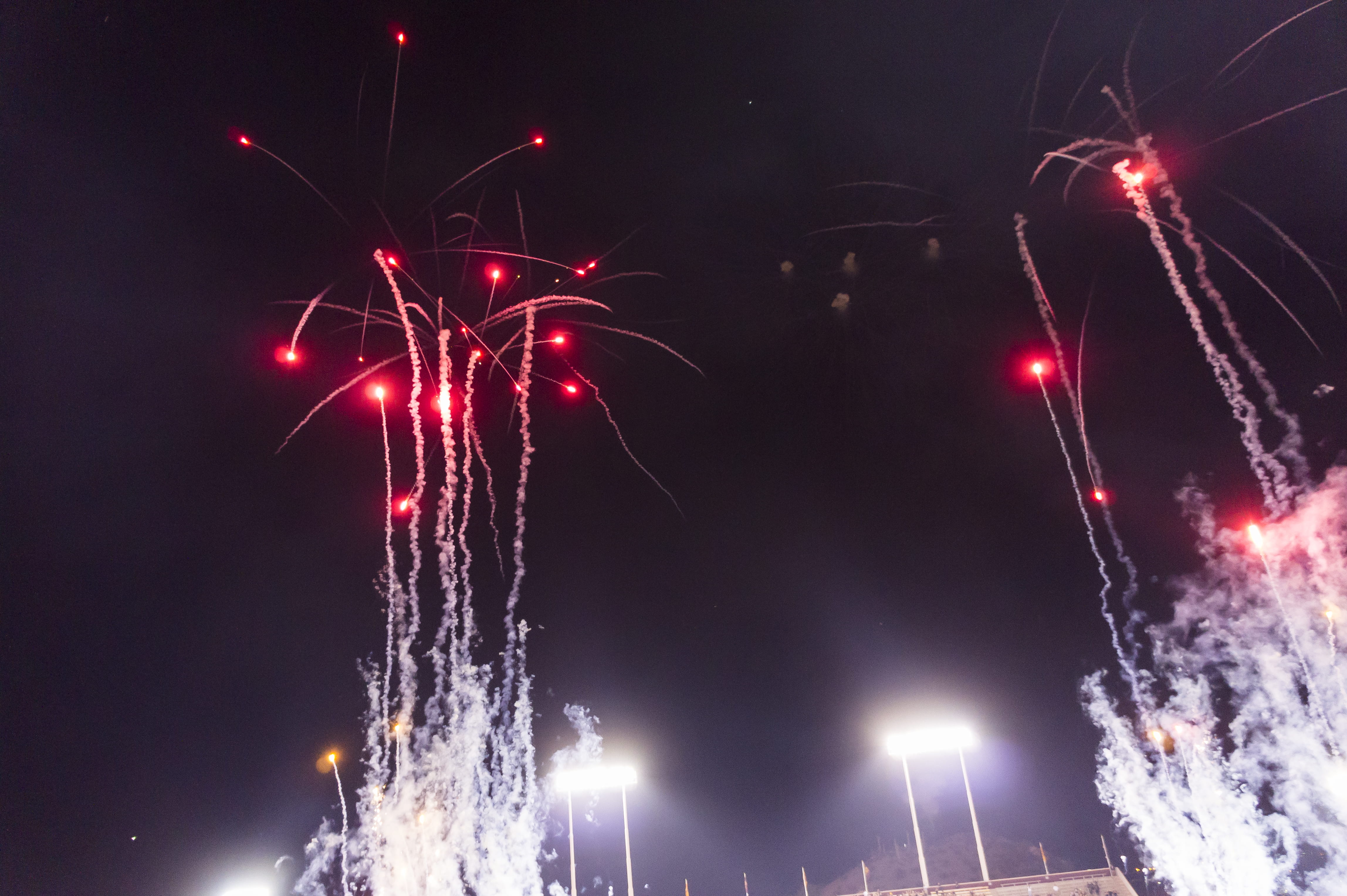 asu, fireworks, tempe, night, illuminated, celebration, firework display