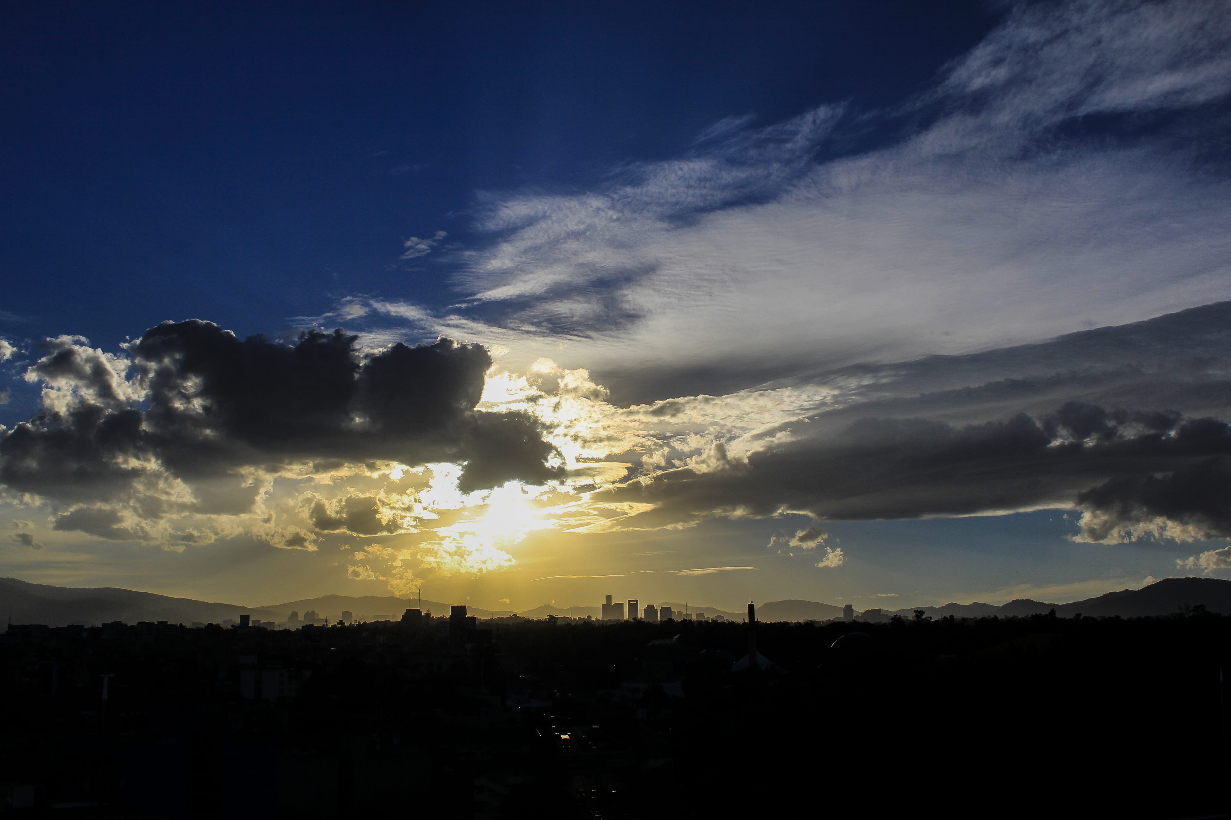 clouds, sky, sunset, citylandmark, cloud - sky, silhouette