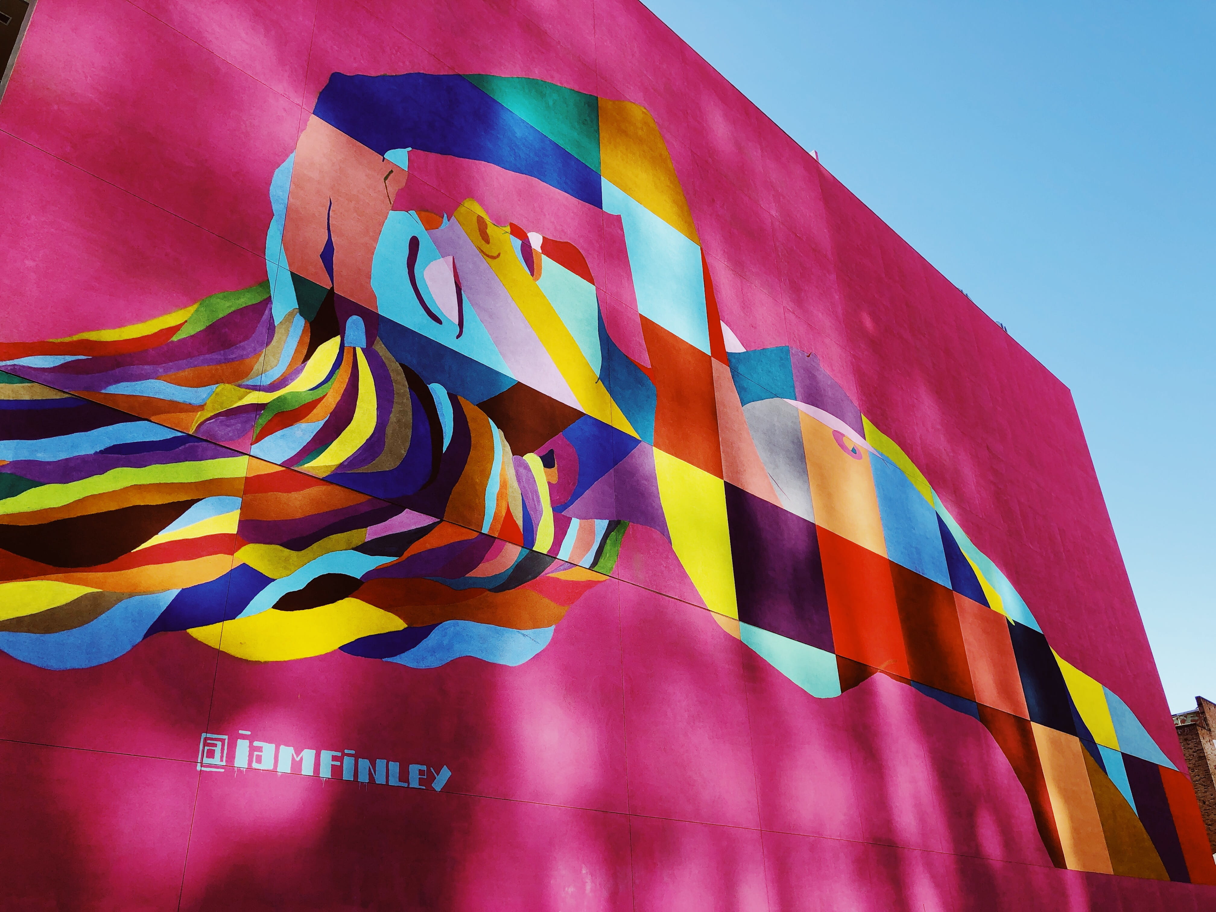 multicolored wallpaper, multi colored, no people, sky, low angle view