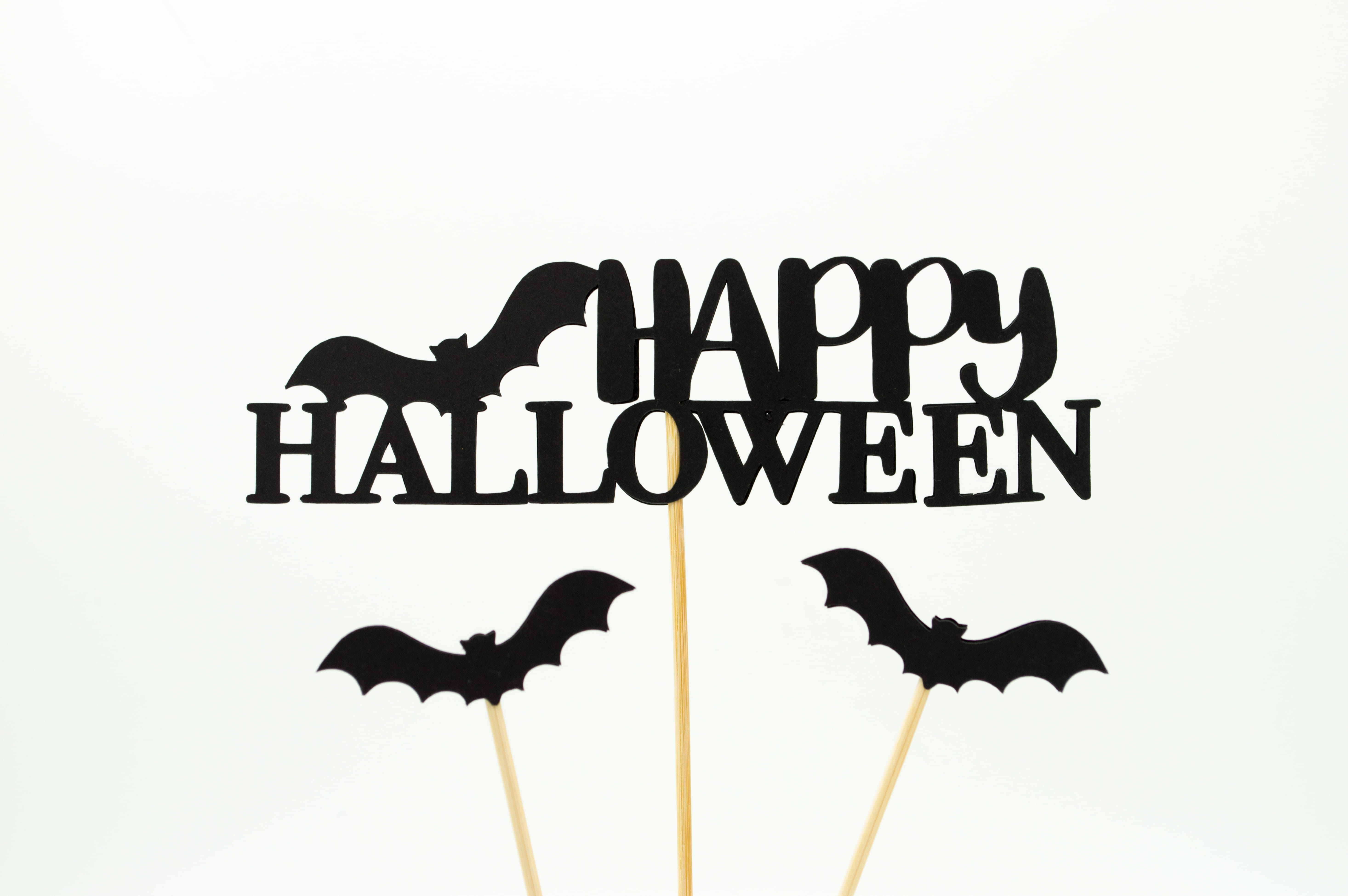 happy halloween text, communication, western script, studio shot