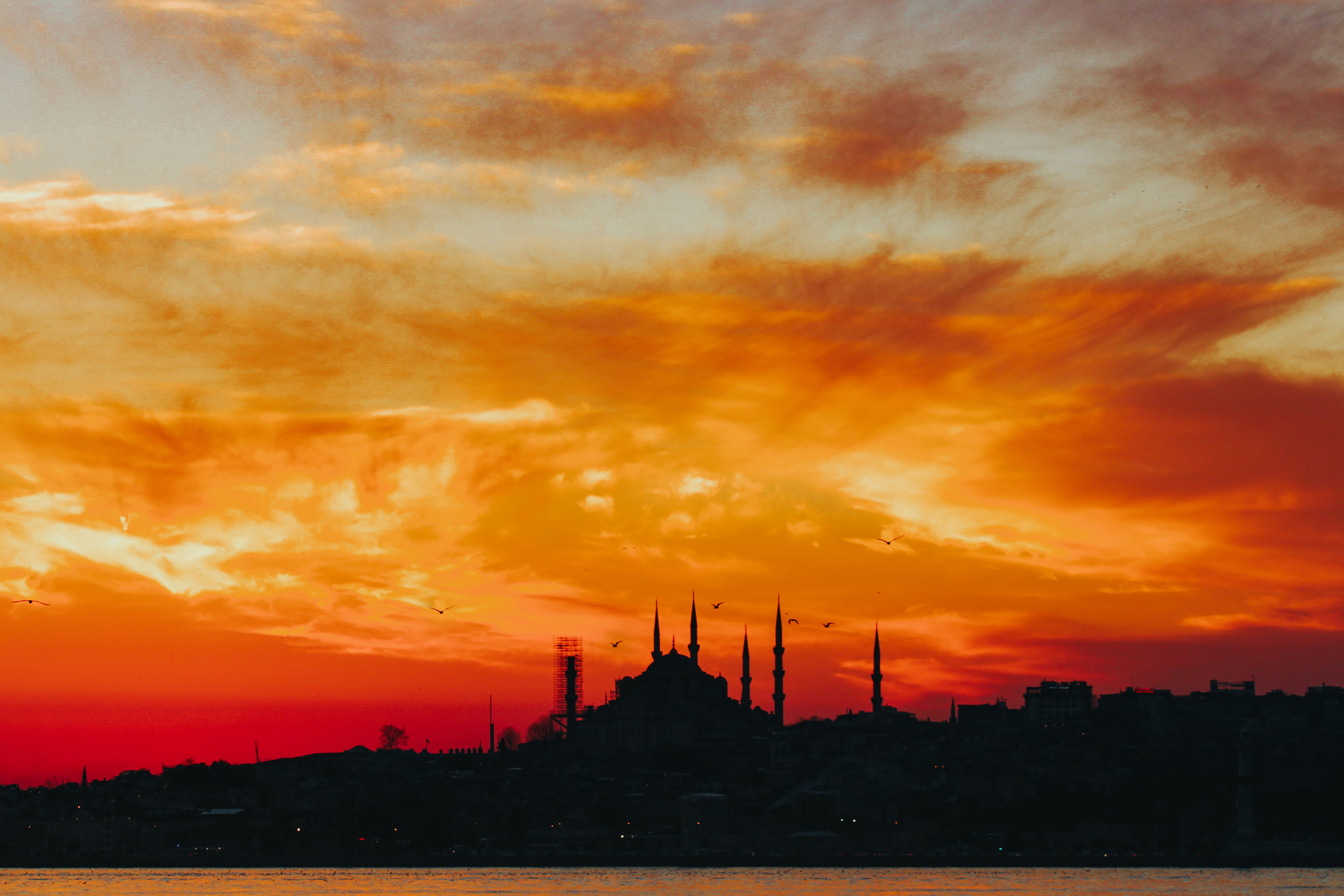 Sunset Image, backlit, clouds, dark, dawn, dramatic, evening