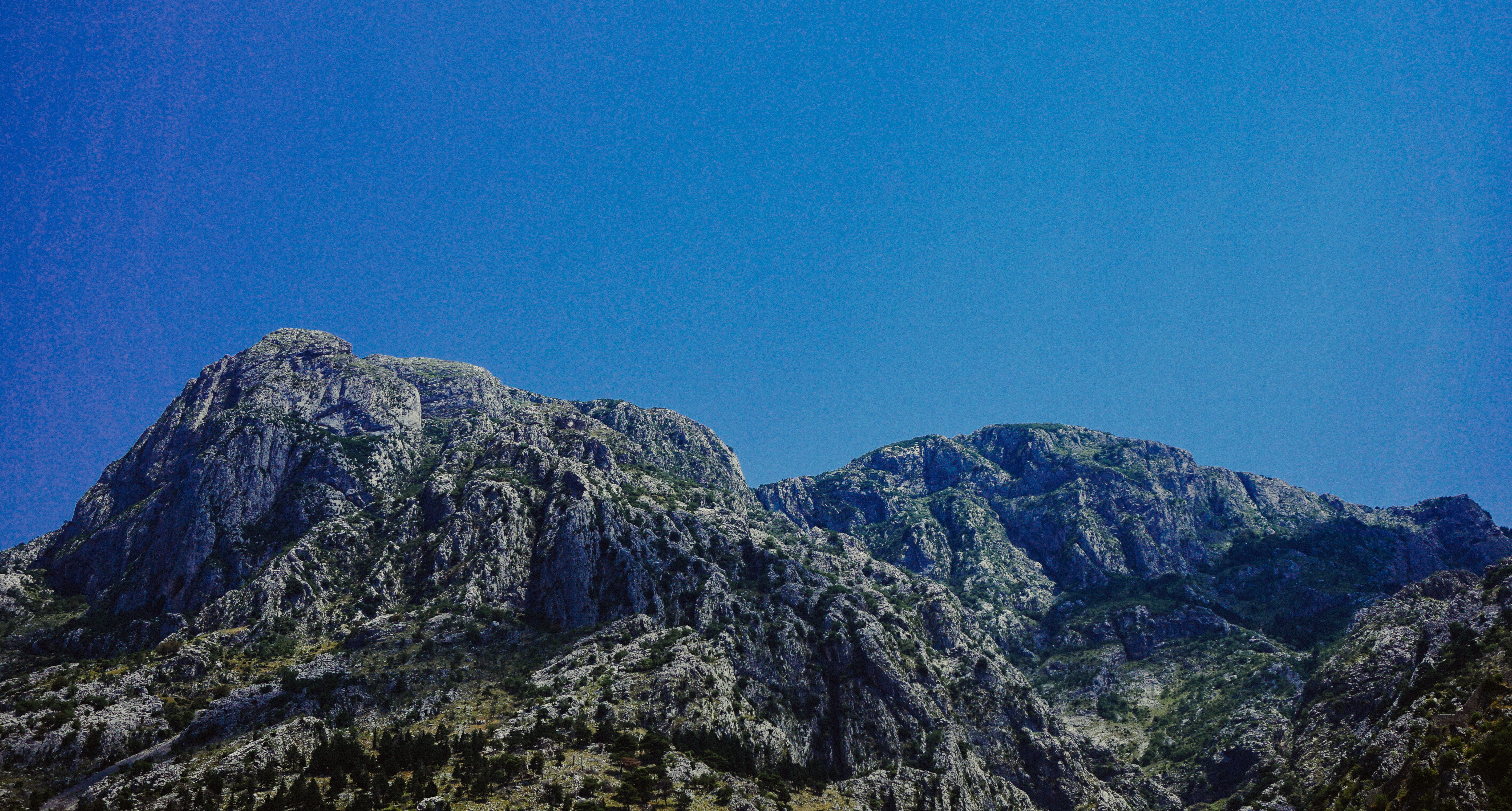 mountain, blue, range, texture, sky, clear sky, tranquil scene