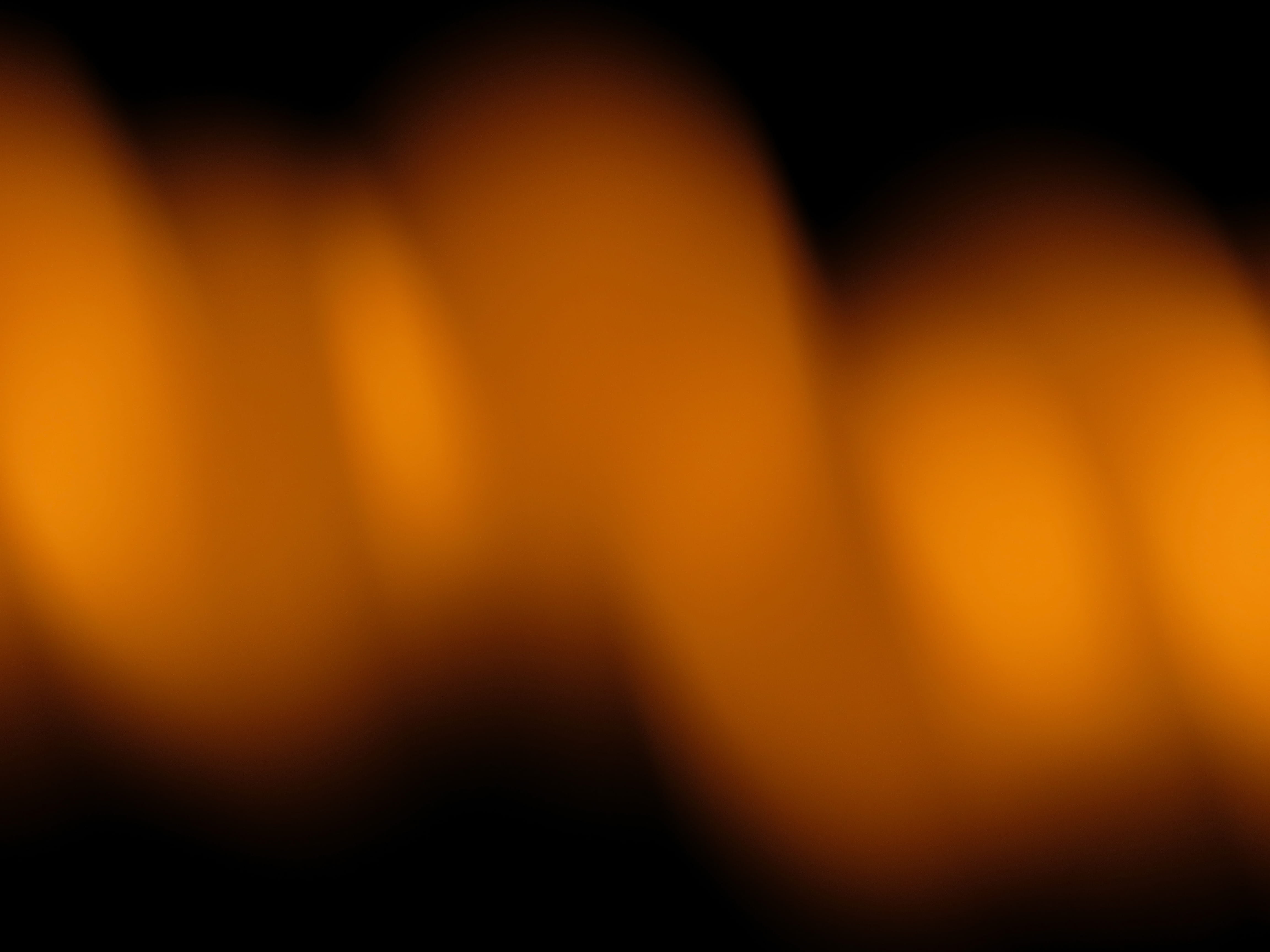 Blurred Candles, Abstract, Objects, black, fire, orange, yellow