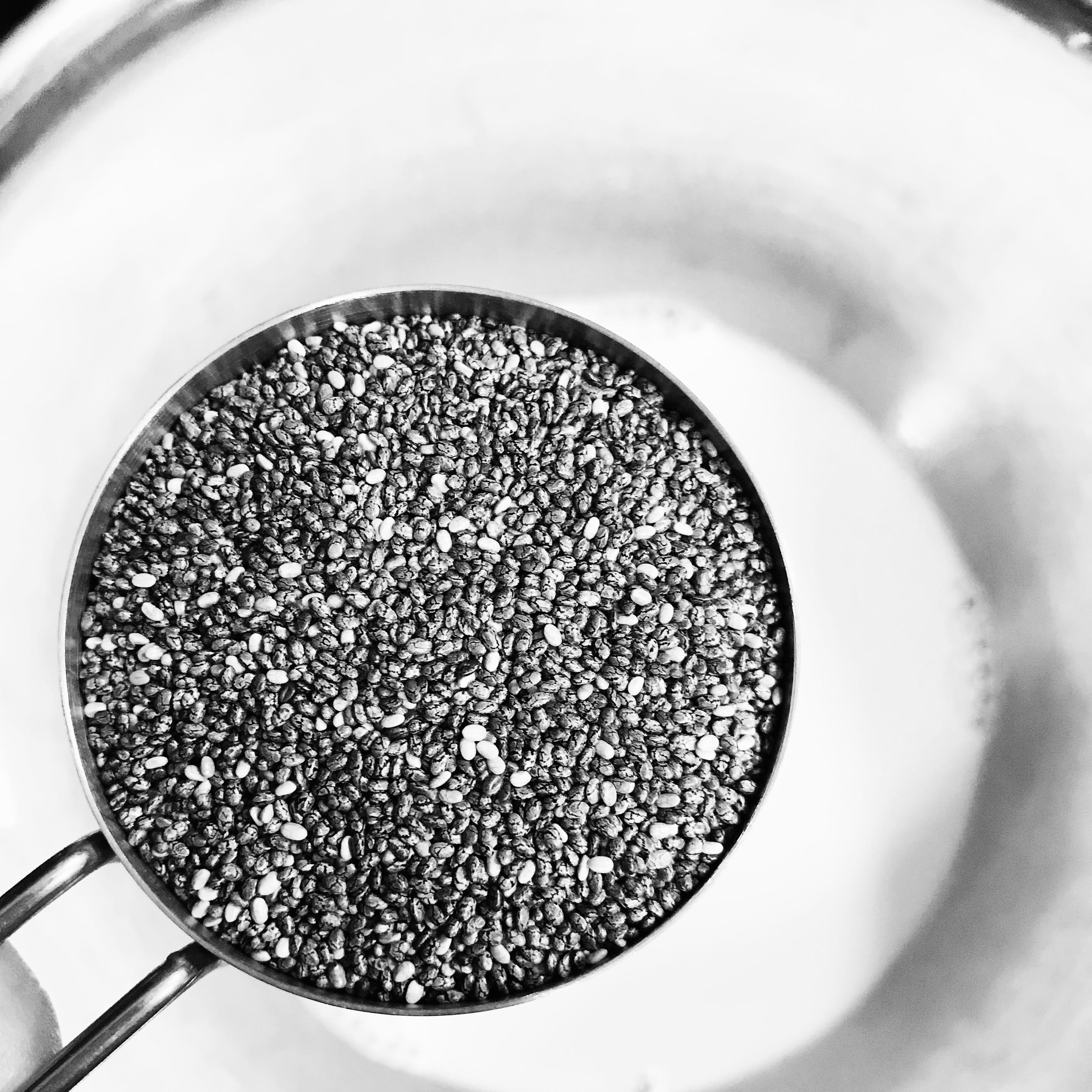 Grayscale Photography of Grains on Cook Pot, container, cooking pot