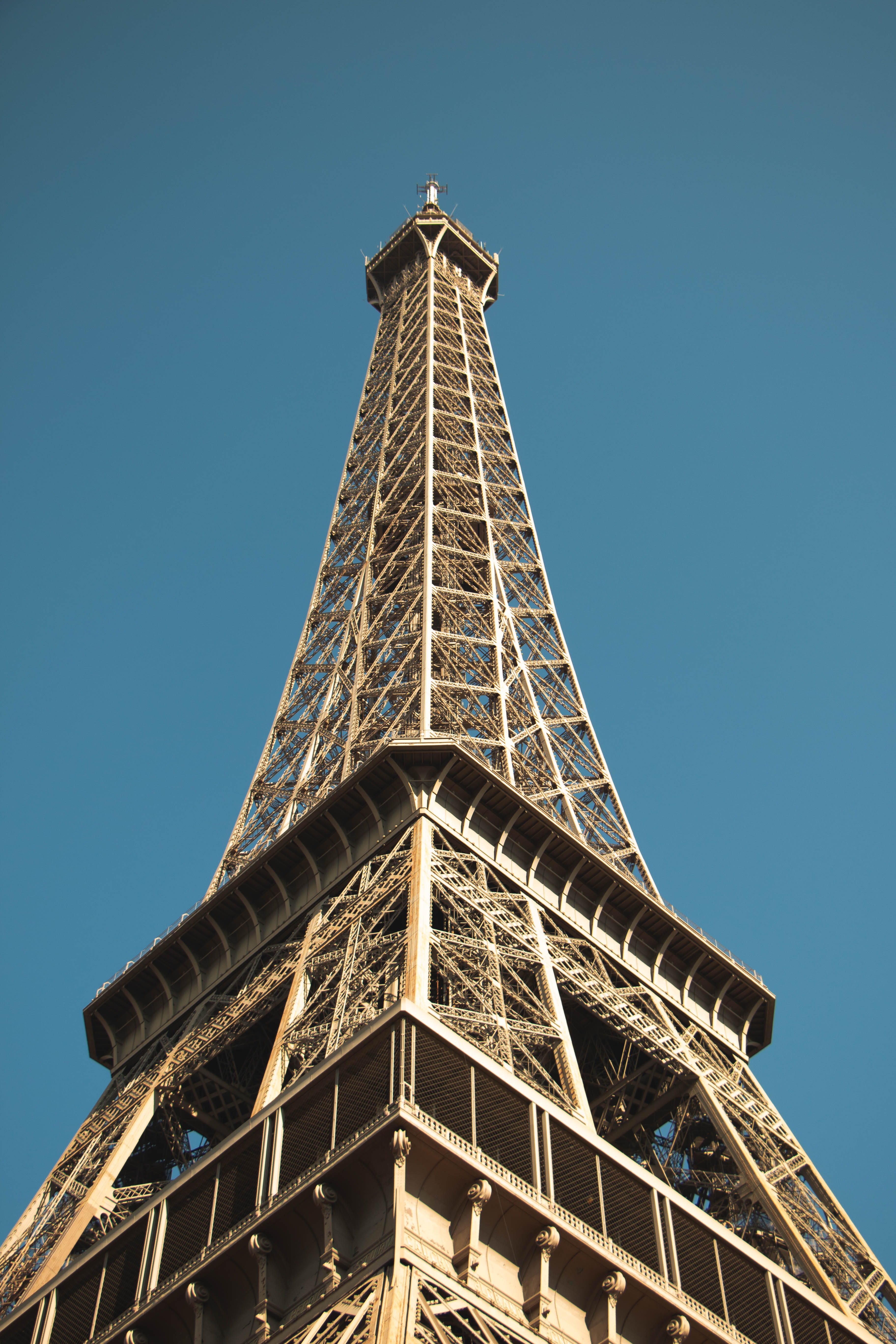 Eiffel tower, architecture, built structure, low angle view, tall - high