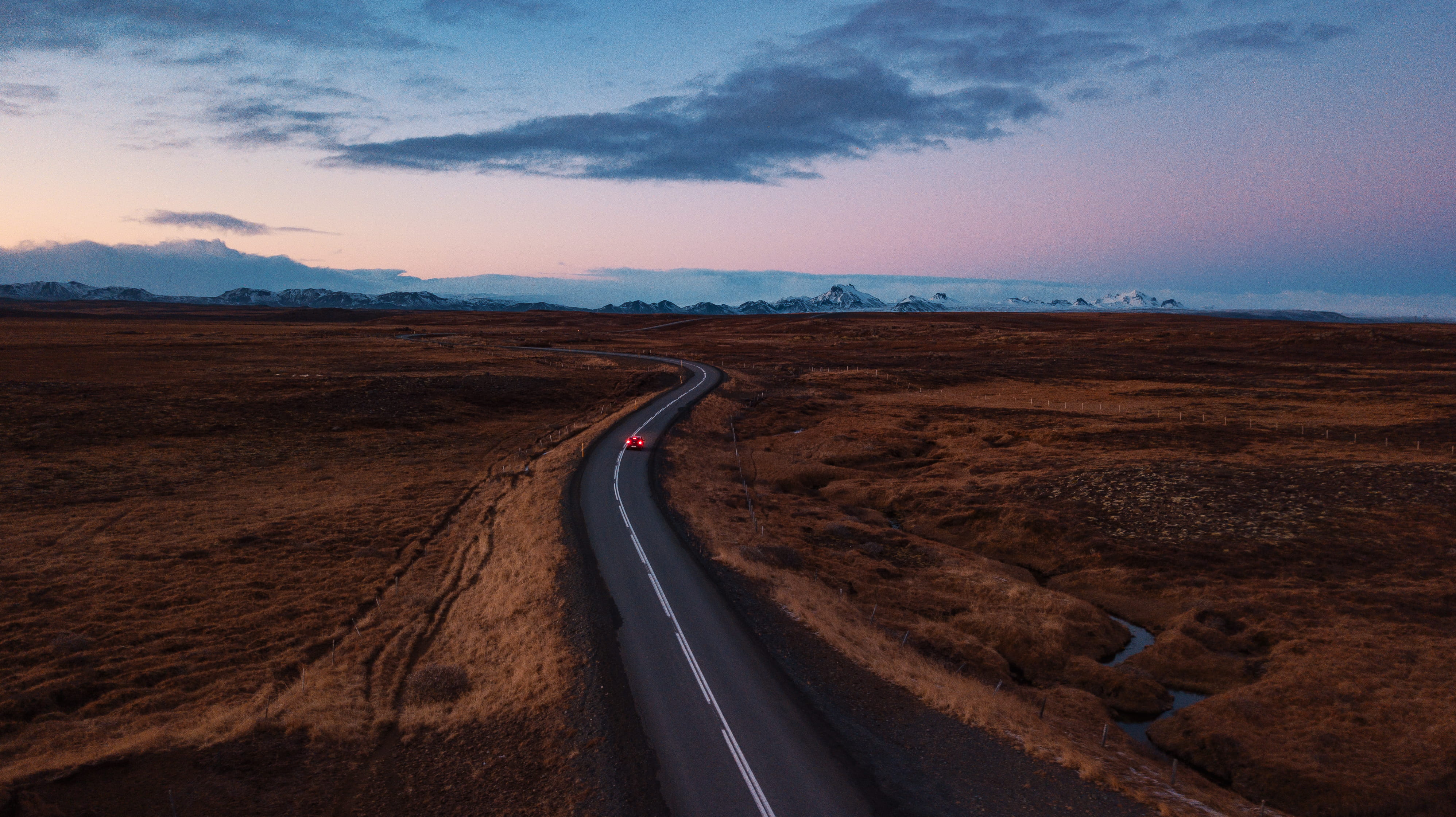 bird's-eye view photography of road, highway, tarmac, asphalt