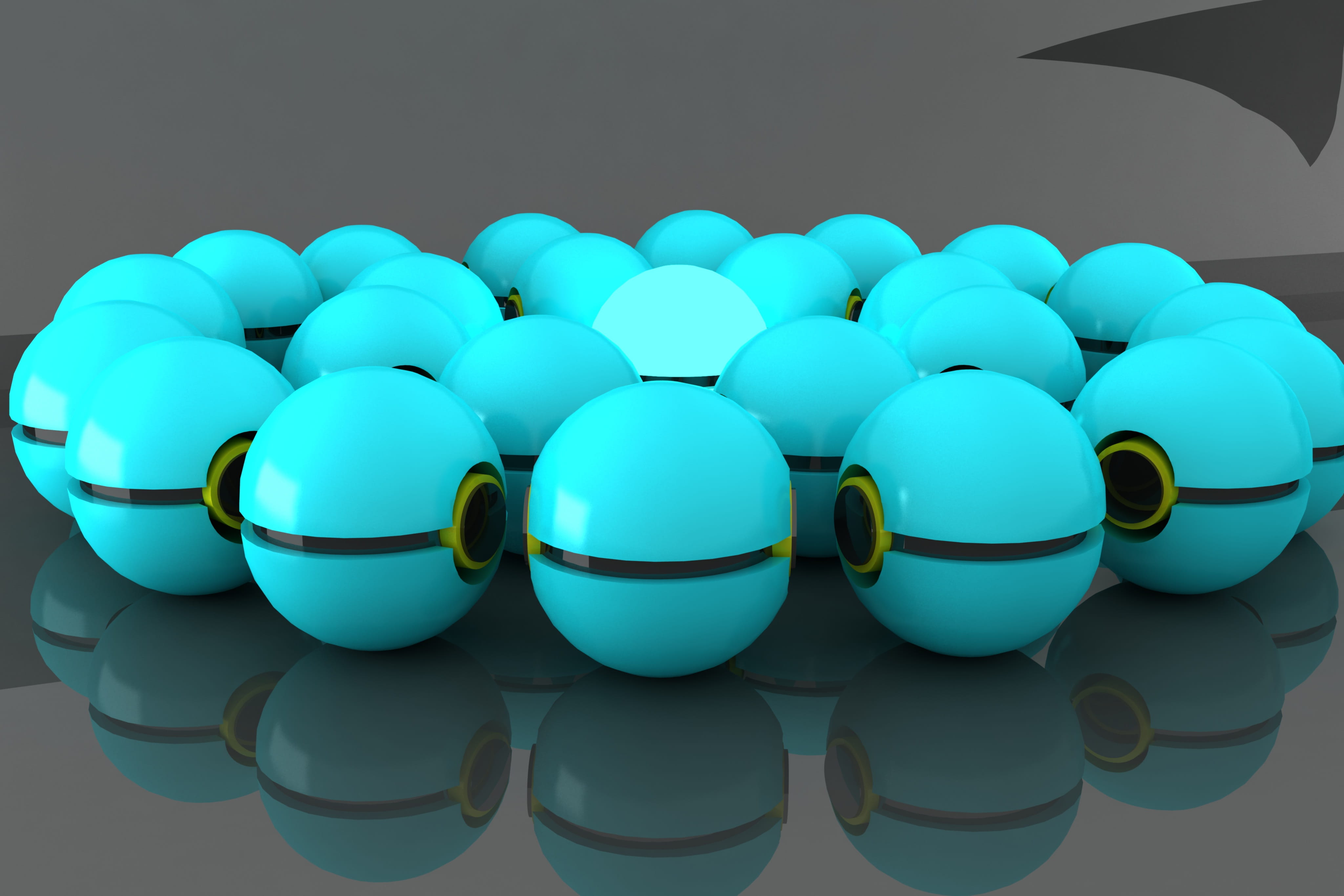 balls 3d, colored beads, 3d rendering, modeling, studio shot