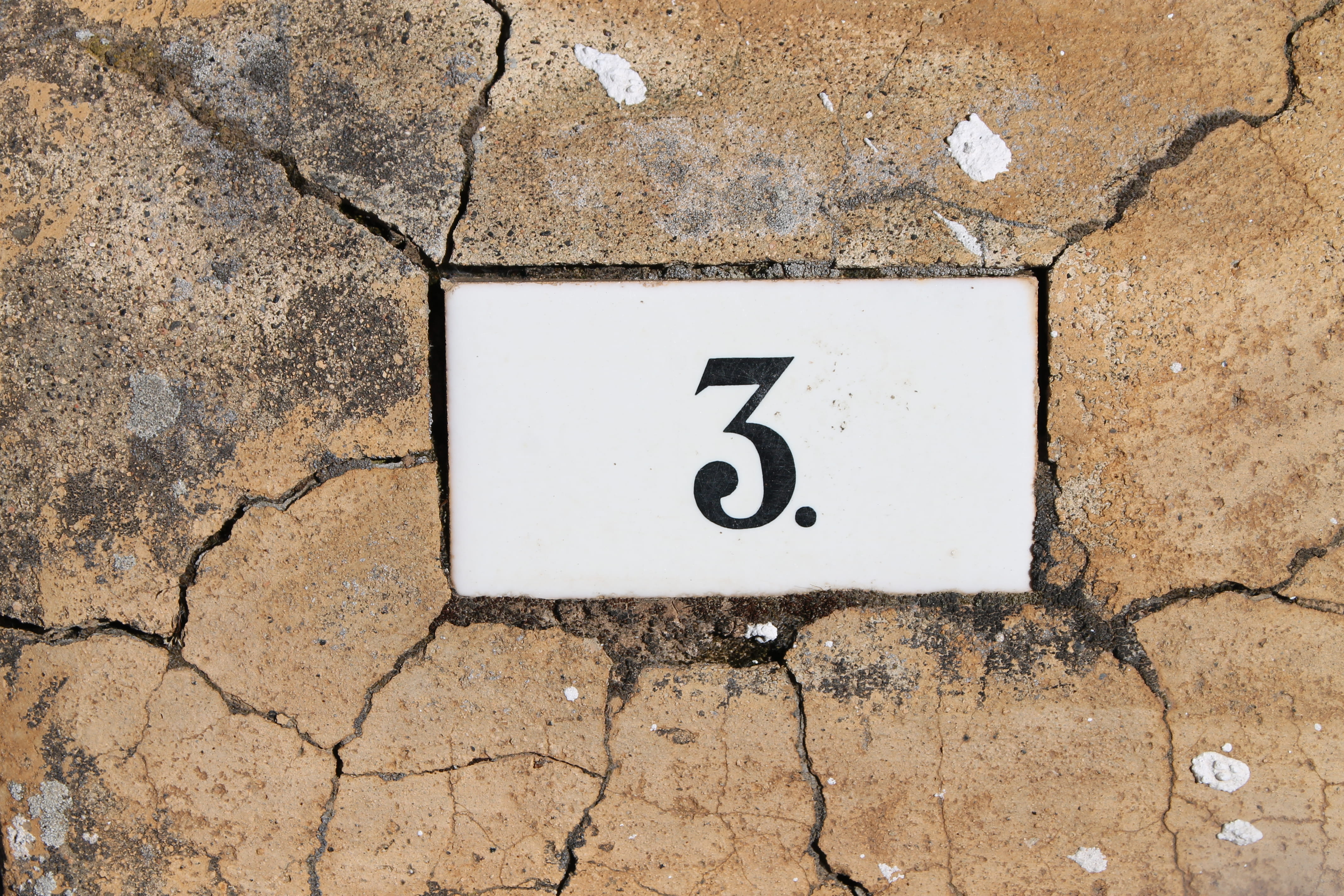 number three, old, tile, no people, wall - building feature