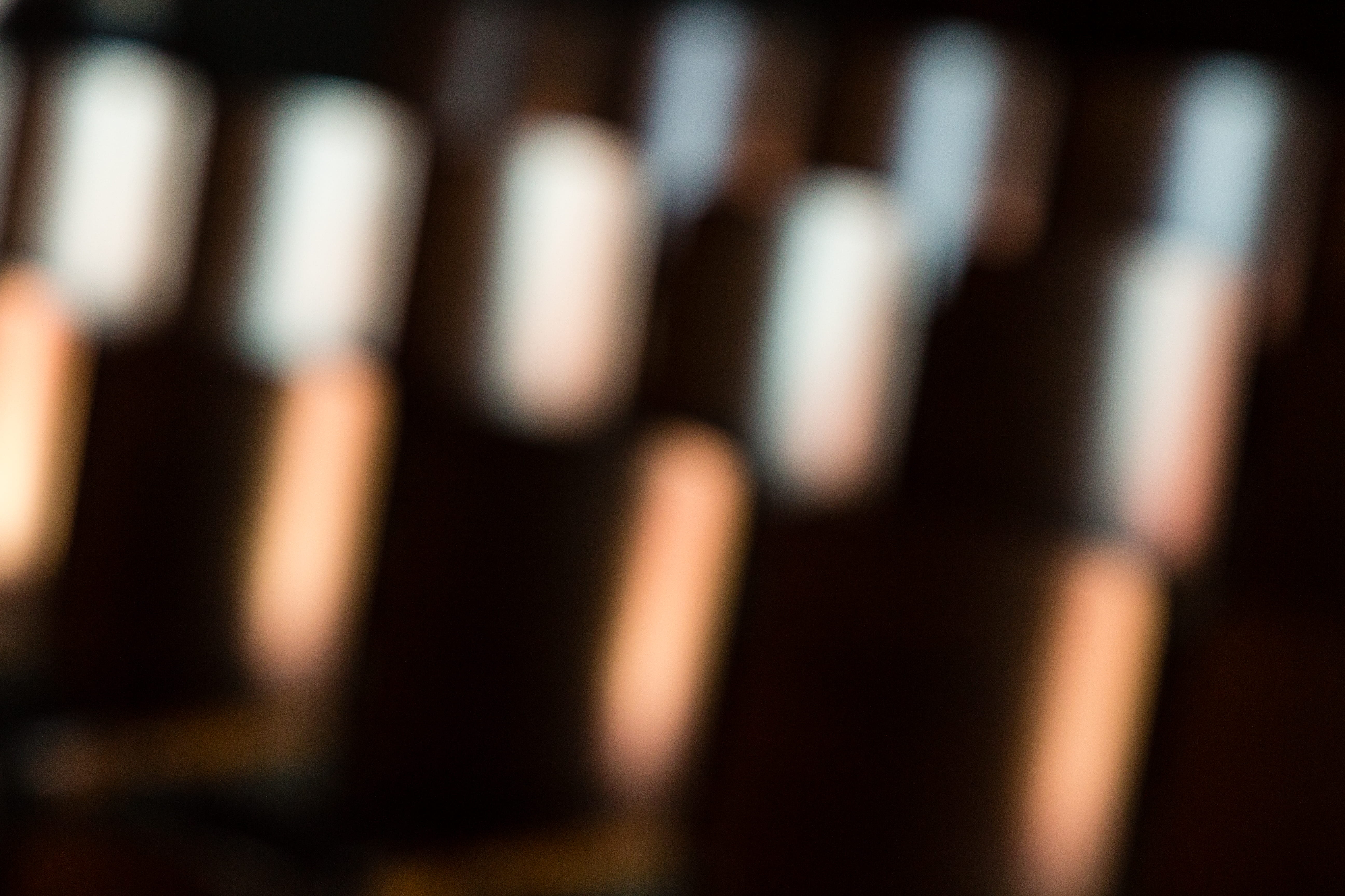 defocused, light, shadow, patterns, auditorium, in a row, refreshment