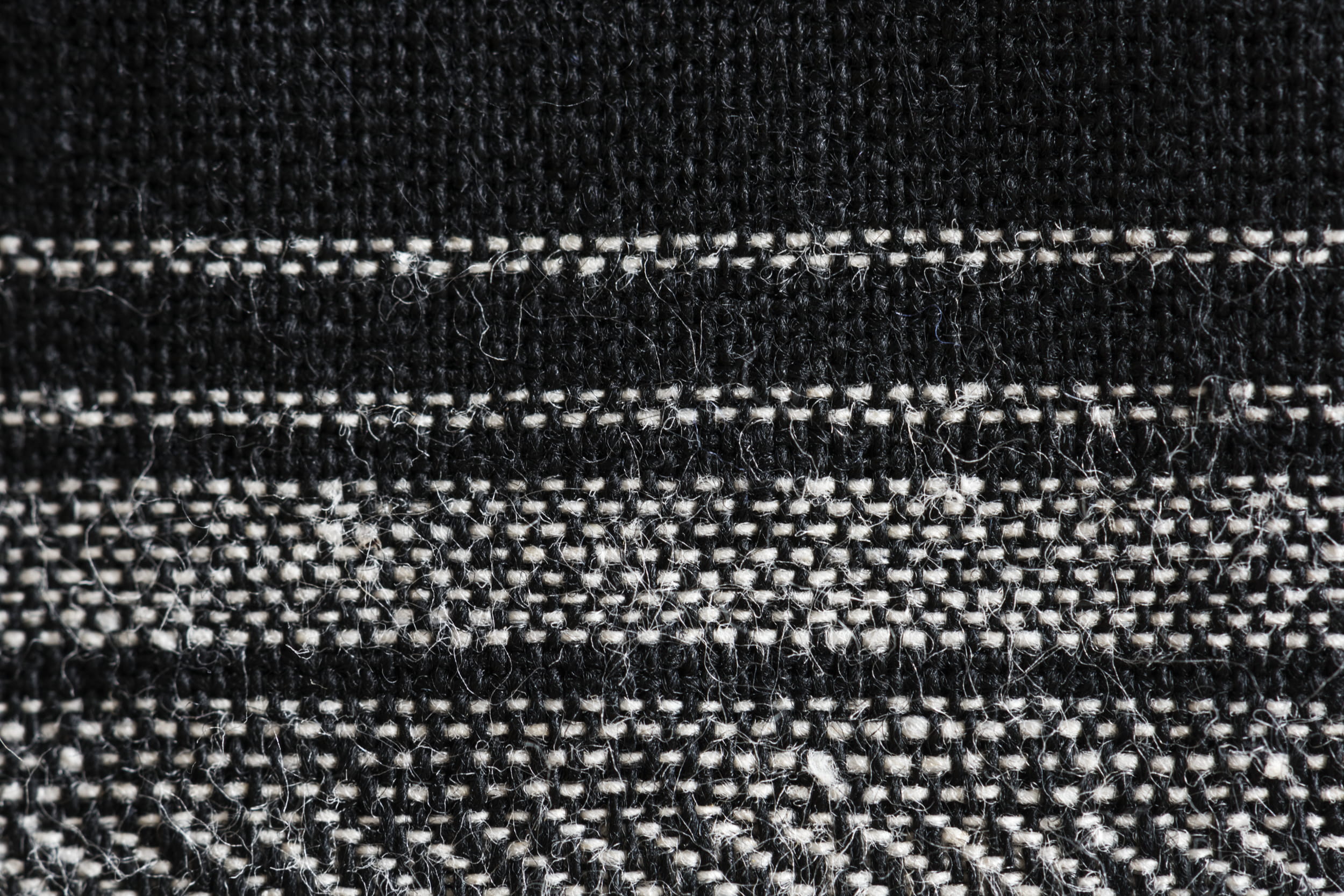 Black and White Textile, cloth, decor, pattern, wool, woven, full frame