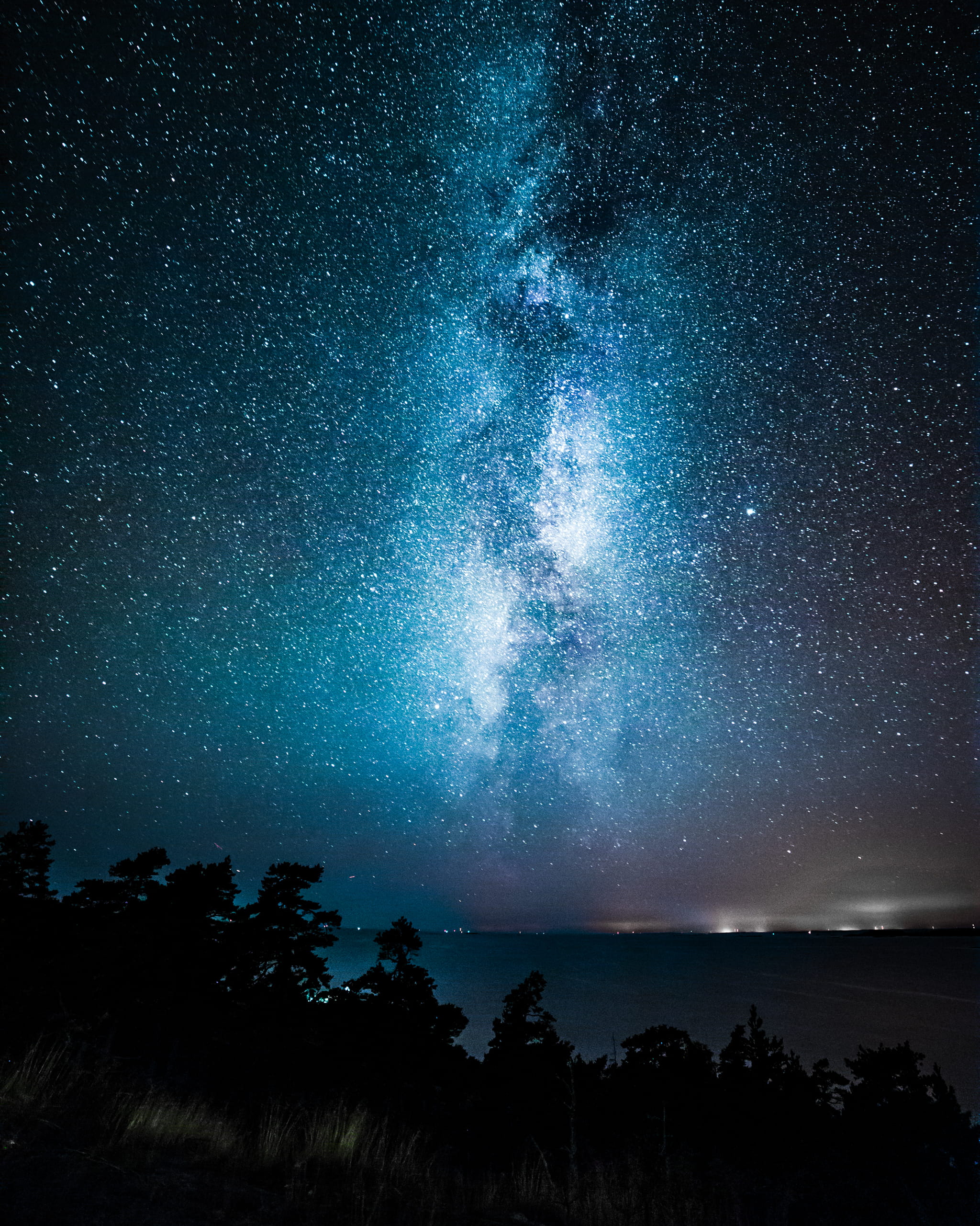 silhouette photography of Milky Way during nighttime, star, sky