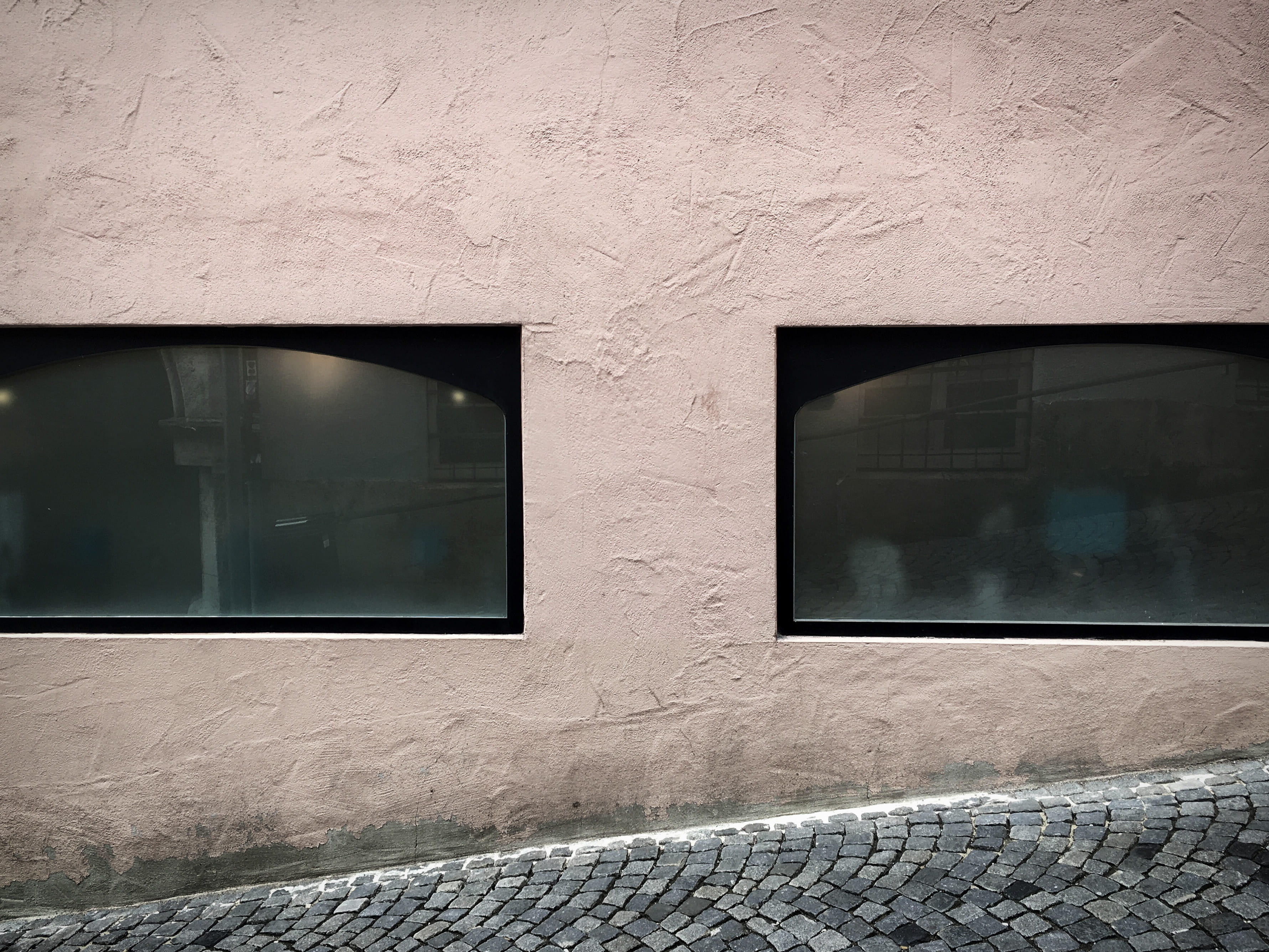 pink, wall, pavior, window, street, built structure, architecture