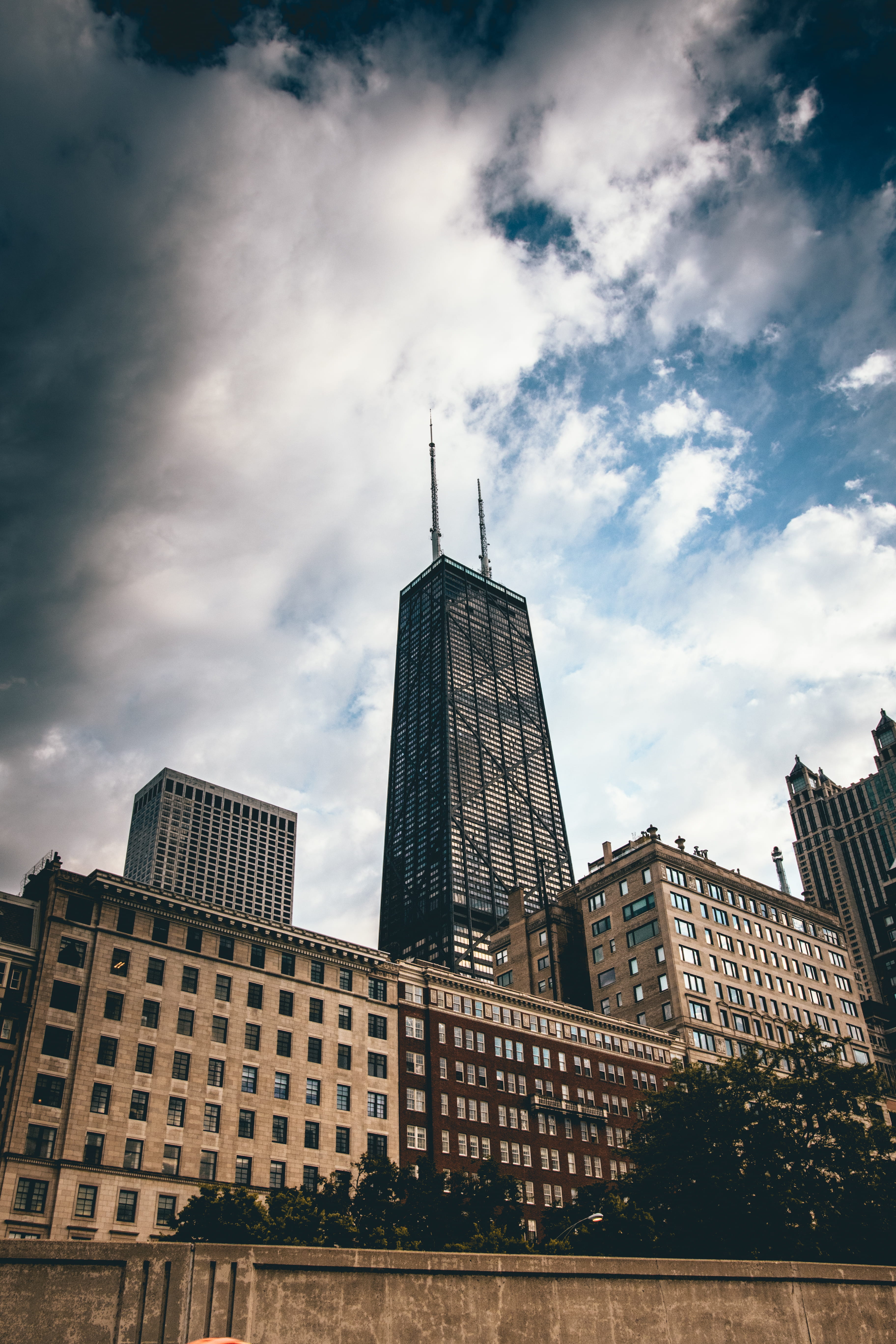 sharp, summer, sunny, bluesky, cloud, skyscraper, architecture