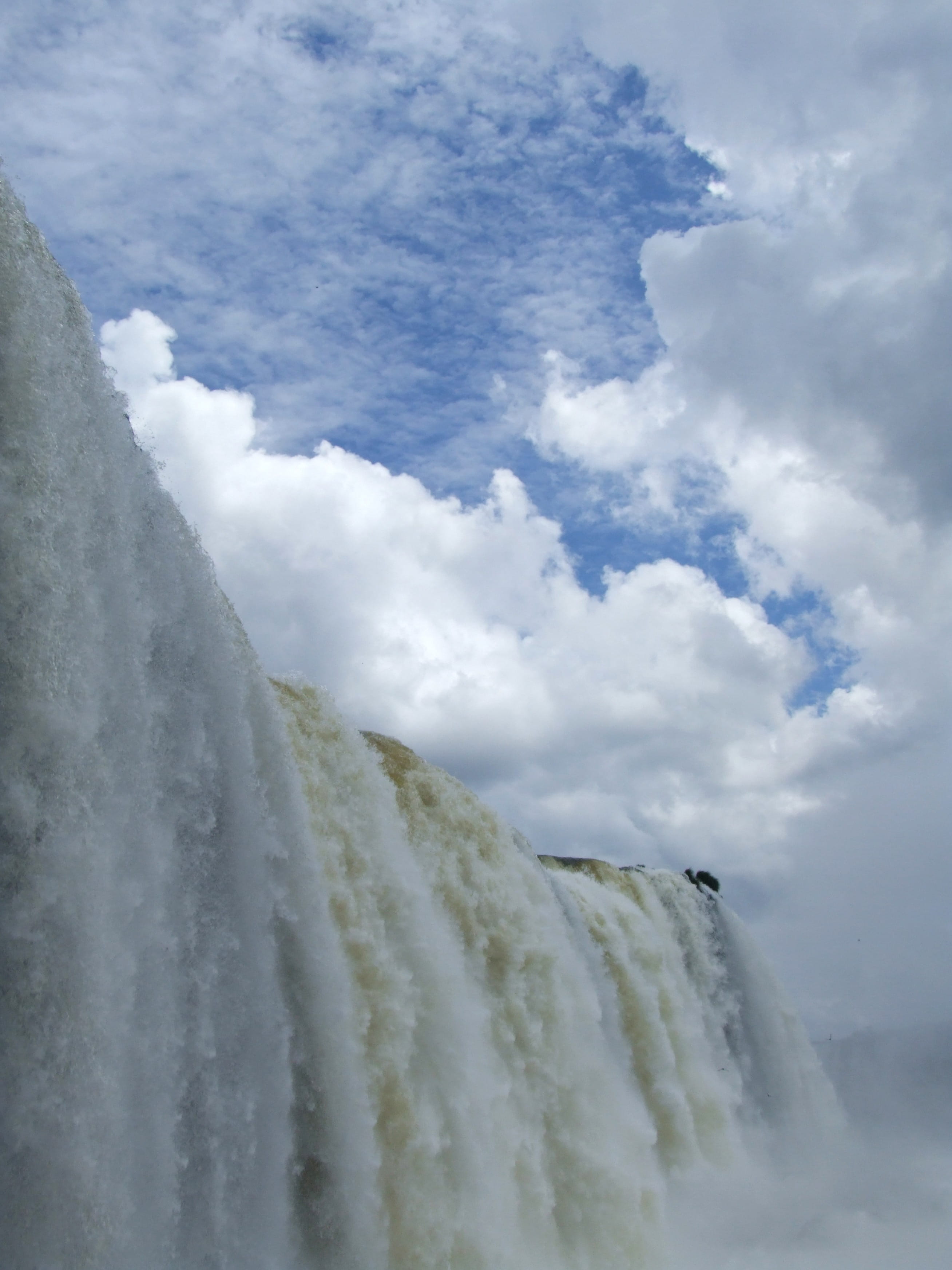 Waterfalls Under Blue Sky With White Clouds during Daytime, cloudscape
