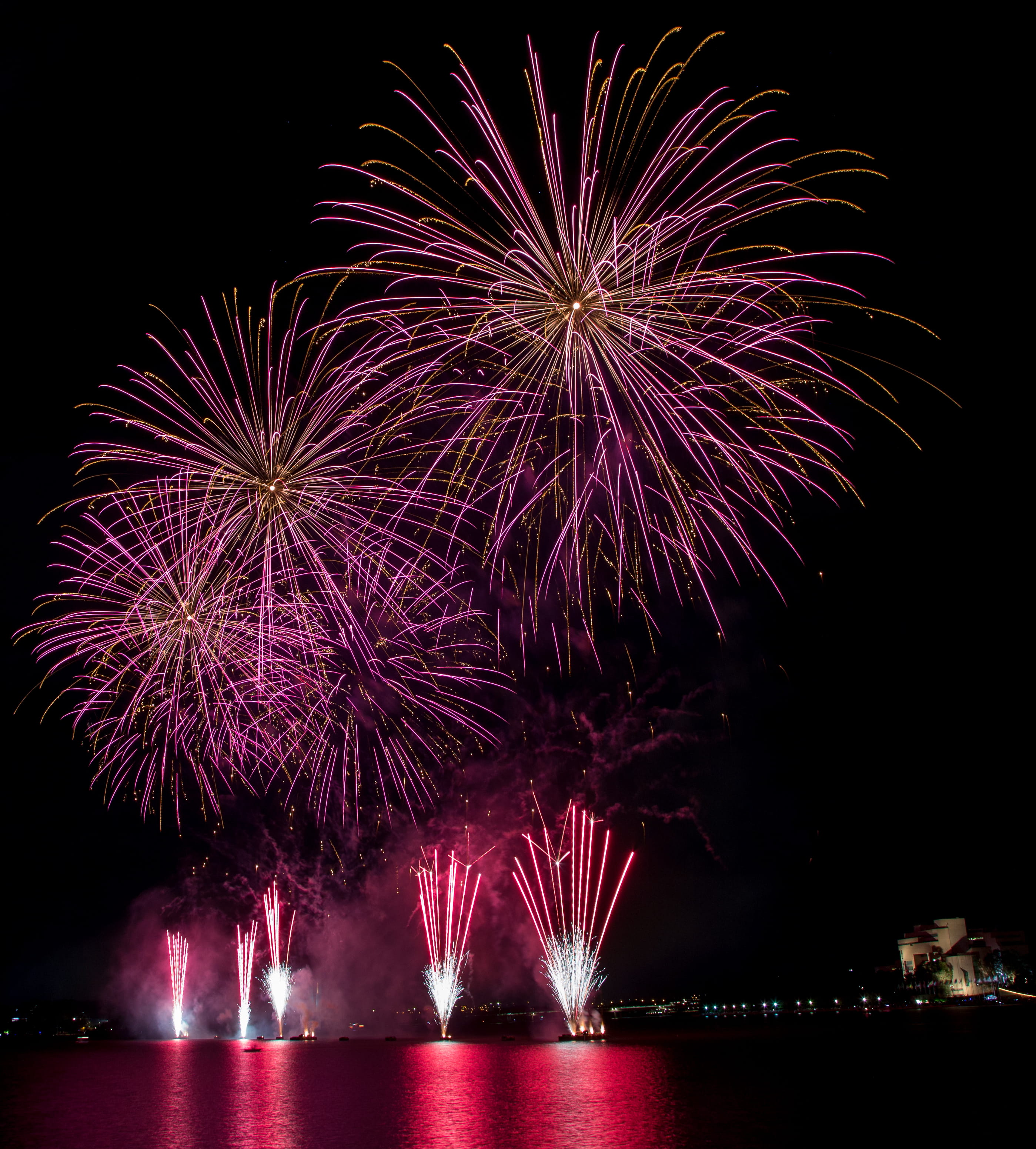 australia, canberra, firework, night, firework display, illuminated