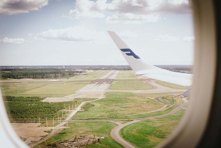 finland, vantaa, helsinki airport, woodland, runway, flight, HD wallpaper