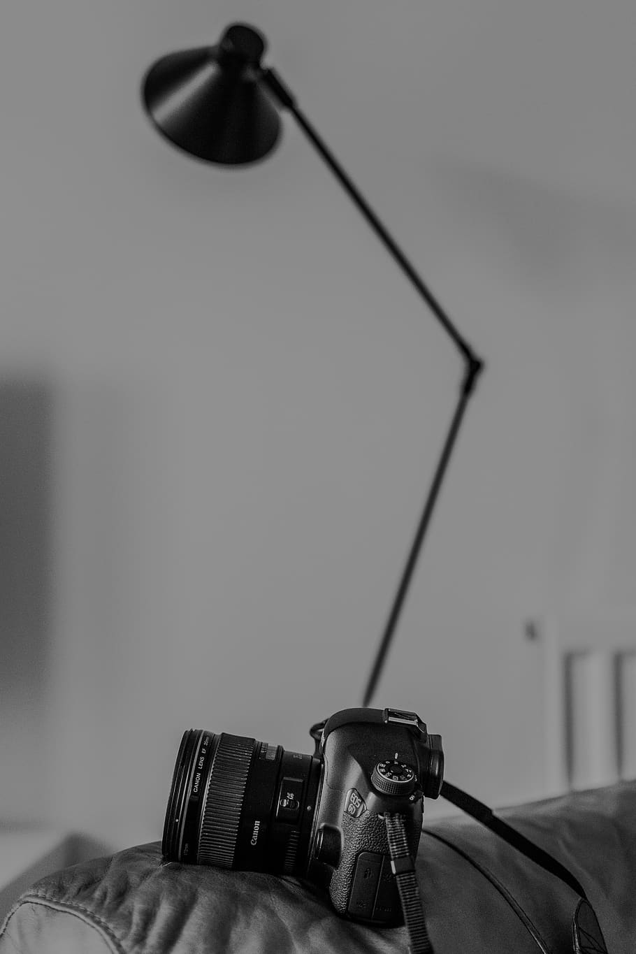 DSLR camera and floor lamp, electronics, photo, photography, photographer HD wallpaper