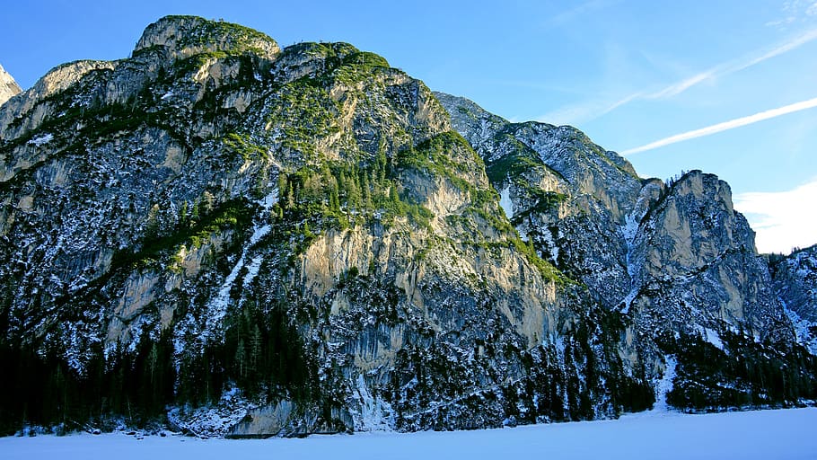 nature, outdoors, mountain range, peak, scenery, tree, plant HD wallpaper