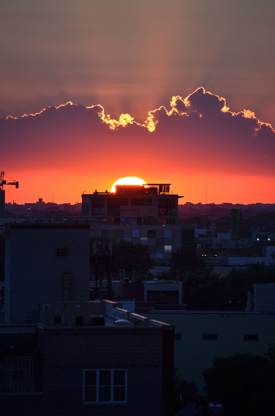 Silhouette Photo of Buildings, architecture, city, clouds, dawn HD wallpaper