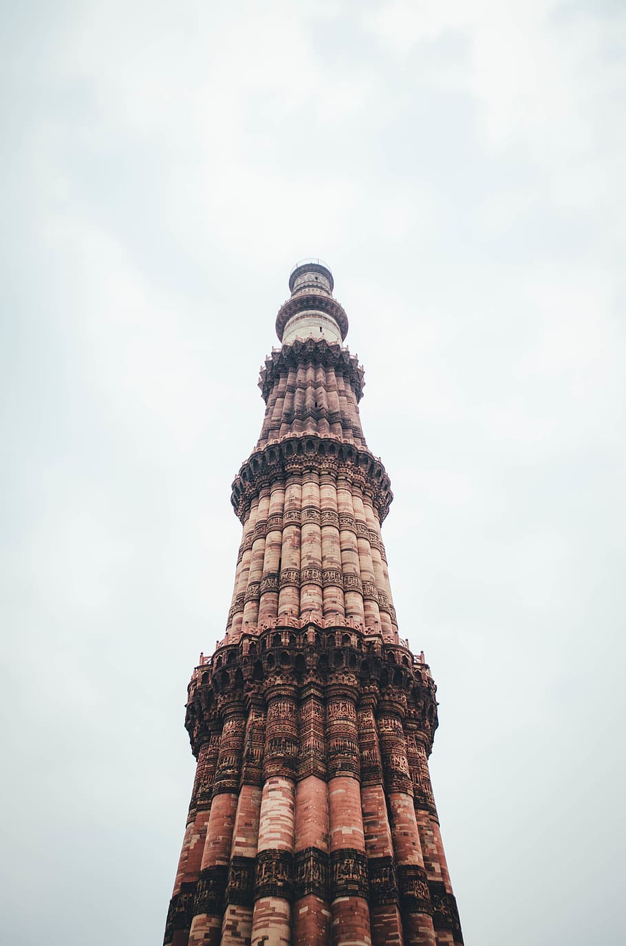 india, new delhi, qutab minar, architecture, design, pillar, HD wallpaper