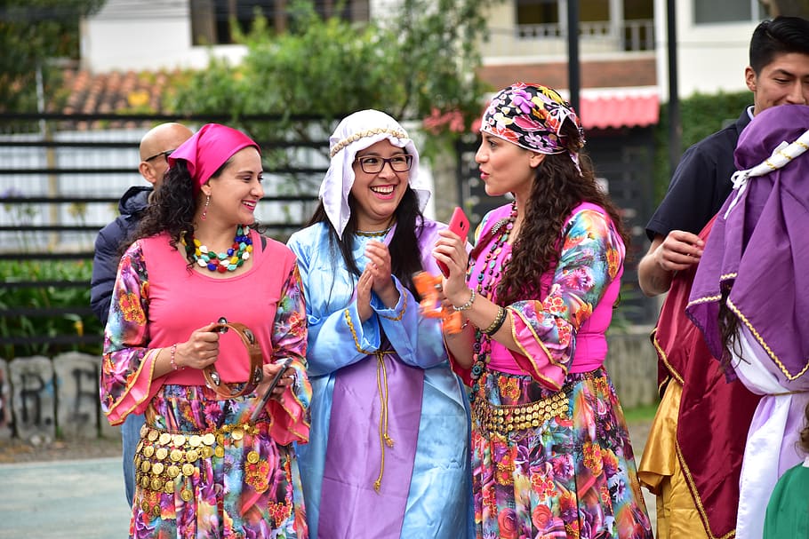 disguised, celebration, mass, happiness, smiling, group of people HD wallpaper