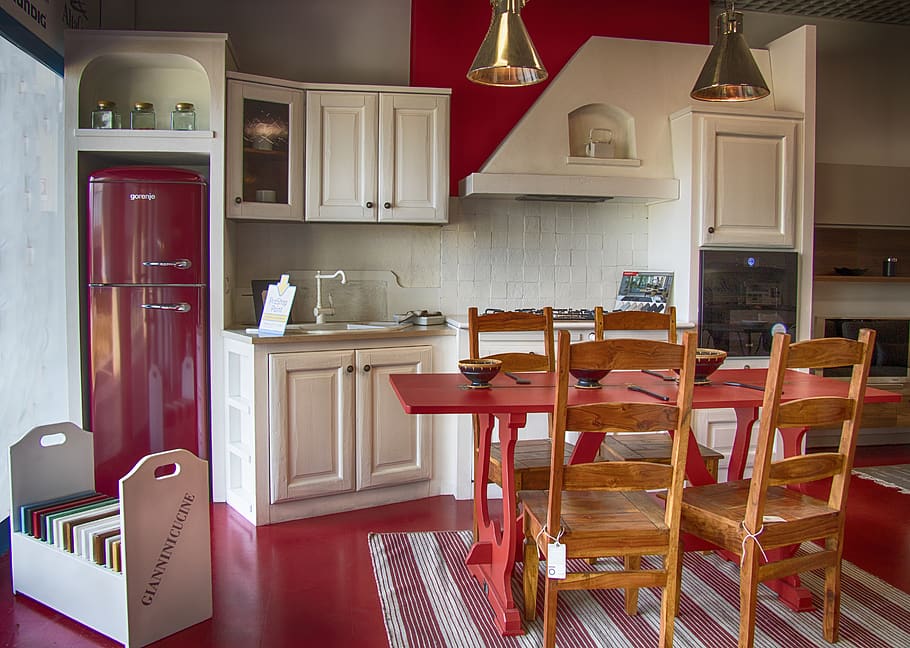 kitchen, masonry, white, aged, home interior, domestic room HD wallpaper