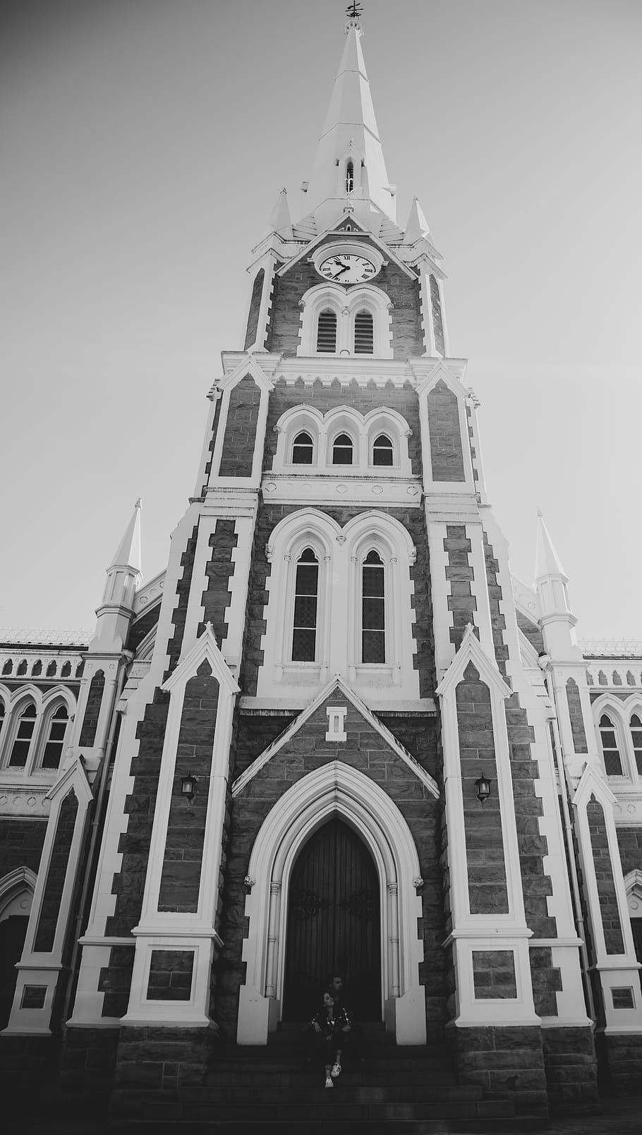 steeple, spire, architecture, tower, building, person, human HD wallpaper