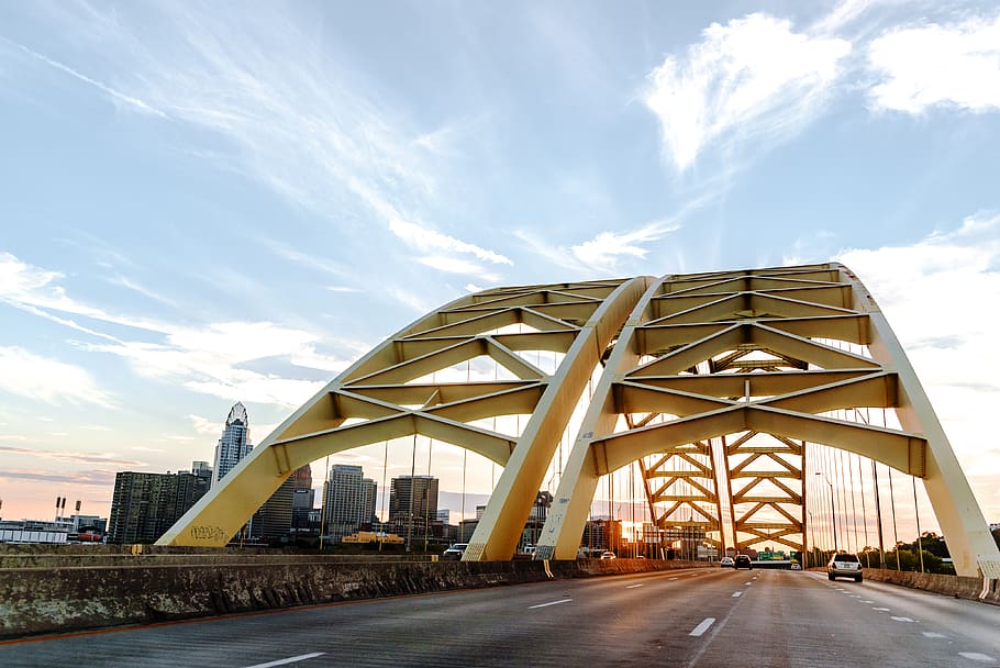 building, architecture, bridge, transportation, car, vehicle HD wallpaper