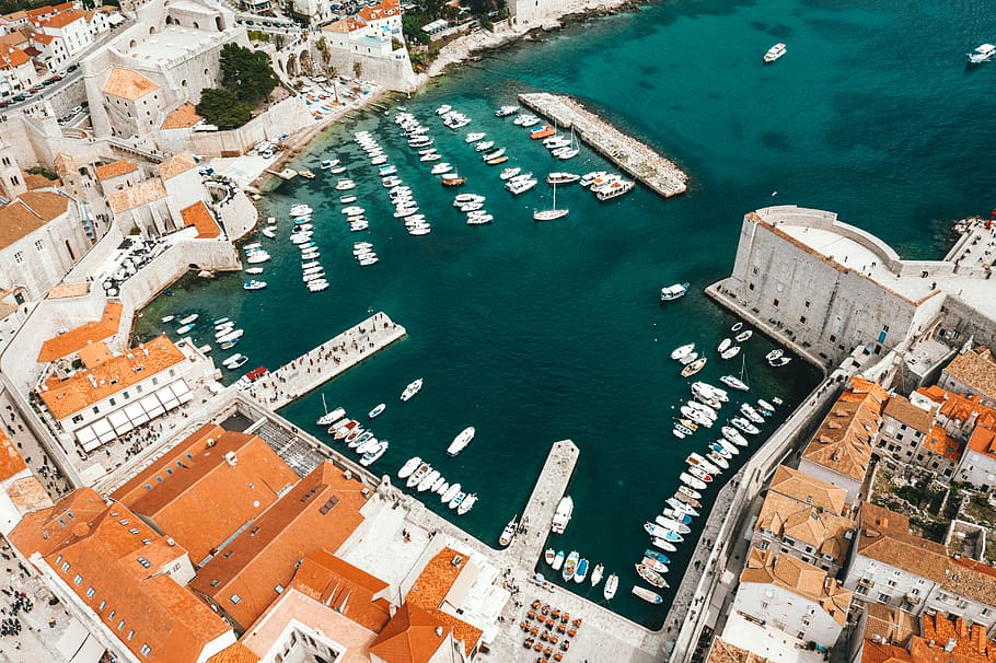 water, high angle view, nautical vessel, transportation, aerial view HD wallpaper
