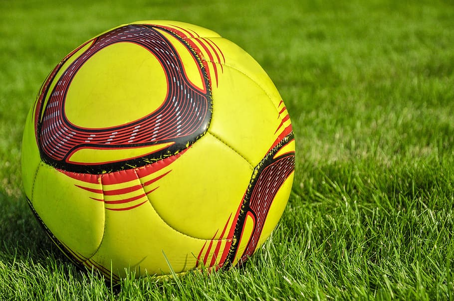 the ball, ball for football, soccer ball on the grass, player, HD wallpaper