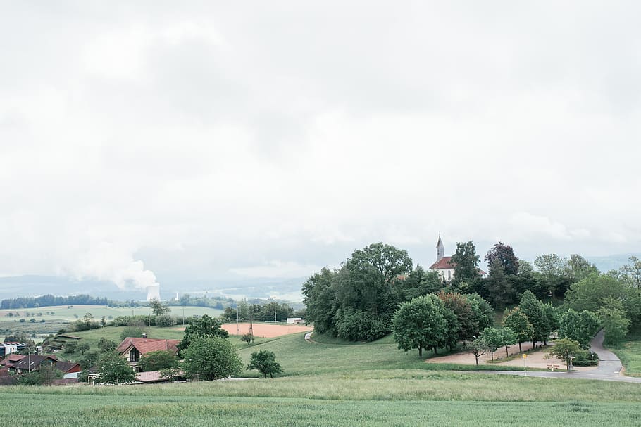 Kapelle Birndorf, Germany, border, church, clouds, cooling, eco HD wallpaper