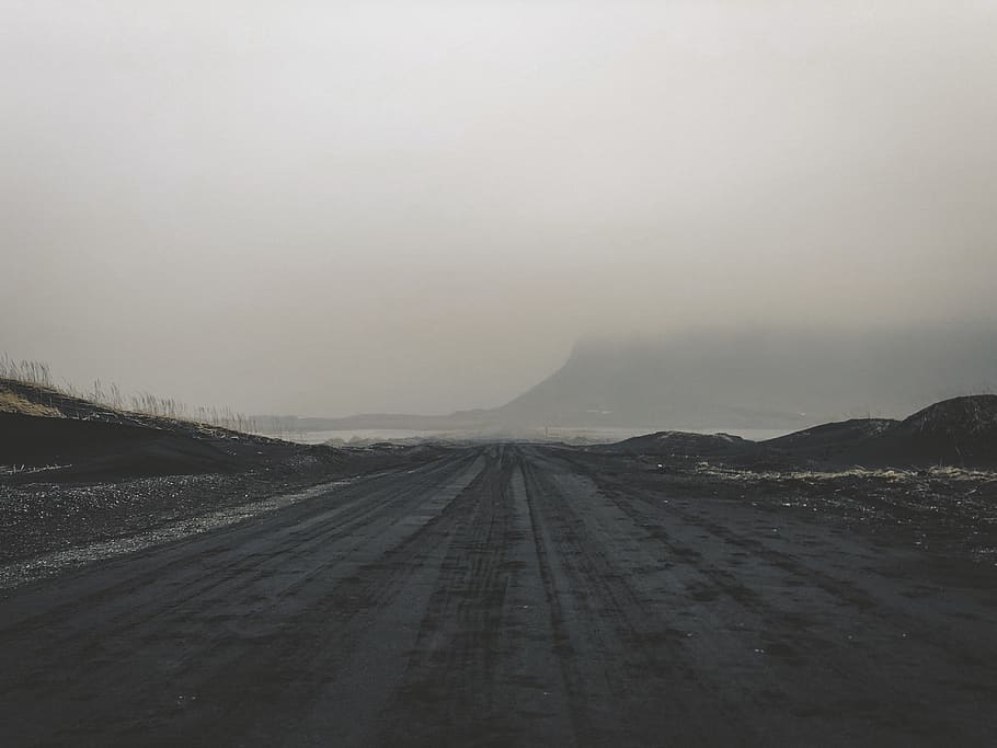 iceland, eastern region, sky, road, the way forward, direction HD wallpaper