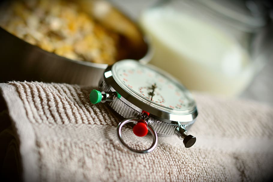stopwatch, time, stop time, training, muesli, clock, time indicating HD wallpaper
