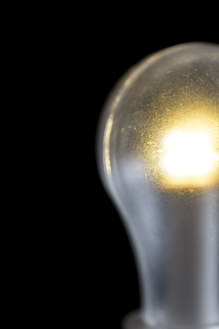 detail, dark, macro, light, lightbulb, black background, close-up HD wallpaper