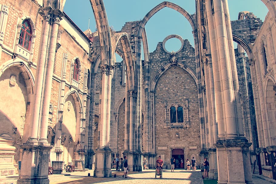 View of Cathedral, architecture, building, carmo convent, church