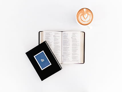 opened holy bible, text, page, paper, label, diary, tabletop HD wallpaper