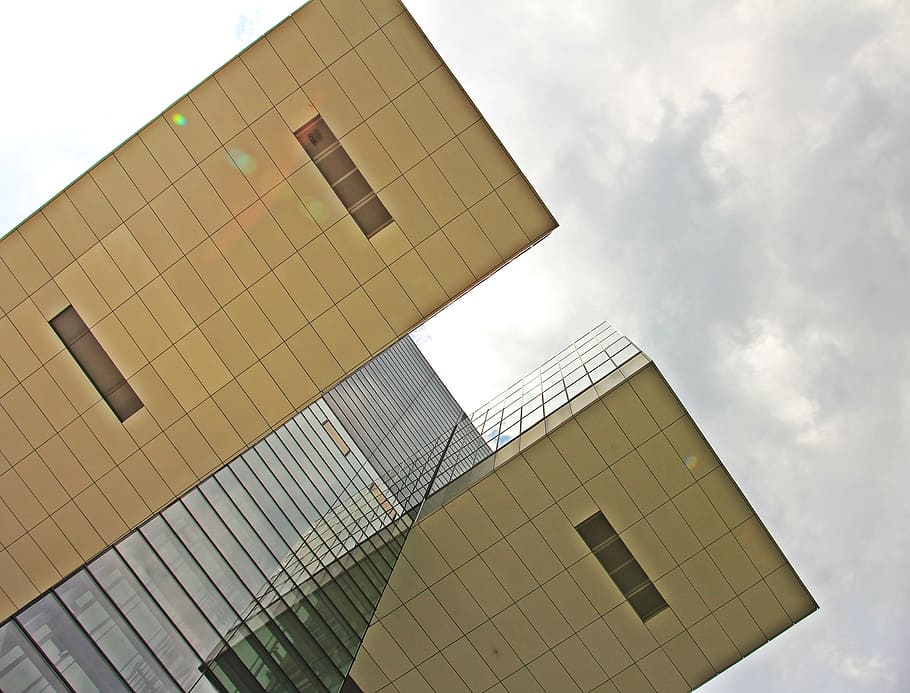 kranhaus, building, forms, lines, design, construction, architecture HD wallpaper