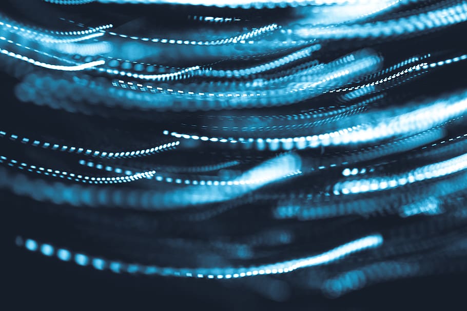 black and blue beaded necklace, pattern, backgrounds, selective focus HD wallpaper