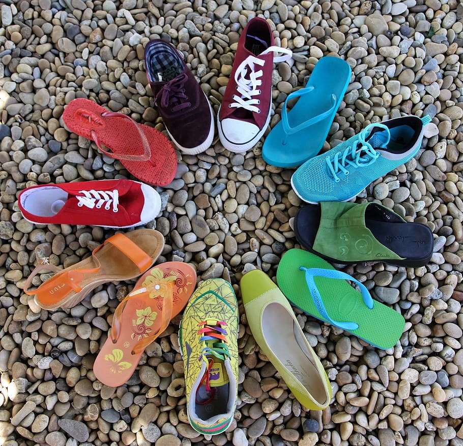 circle, rainbow, shoes, lgbt, red, orange, purple, yellow, green, HD wallpaper