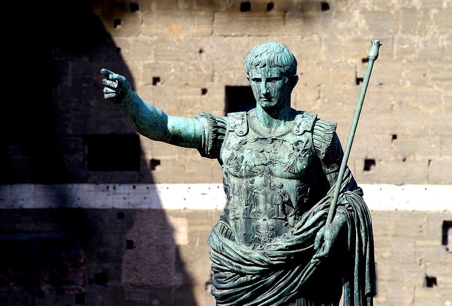 emperor, imperator, ruler, rome, antiquity, statue, field herr HD wallpaper