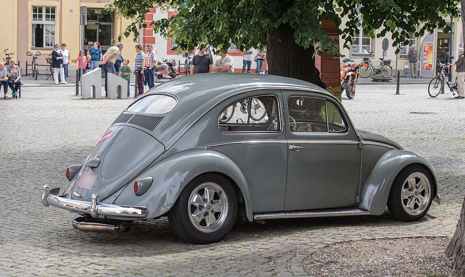 auto, vw, beetle, oldtimer, classic, automotive, old car, road HD wallpaper