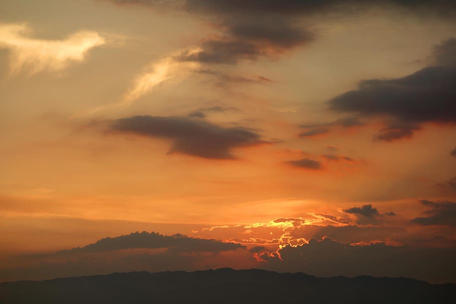 sunset, osaka port, sky, cloud - sky, beauty in nature, scenics - nature, HD wallpaper