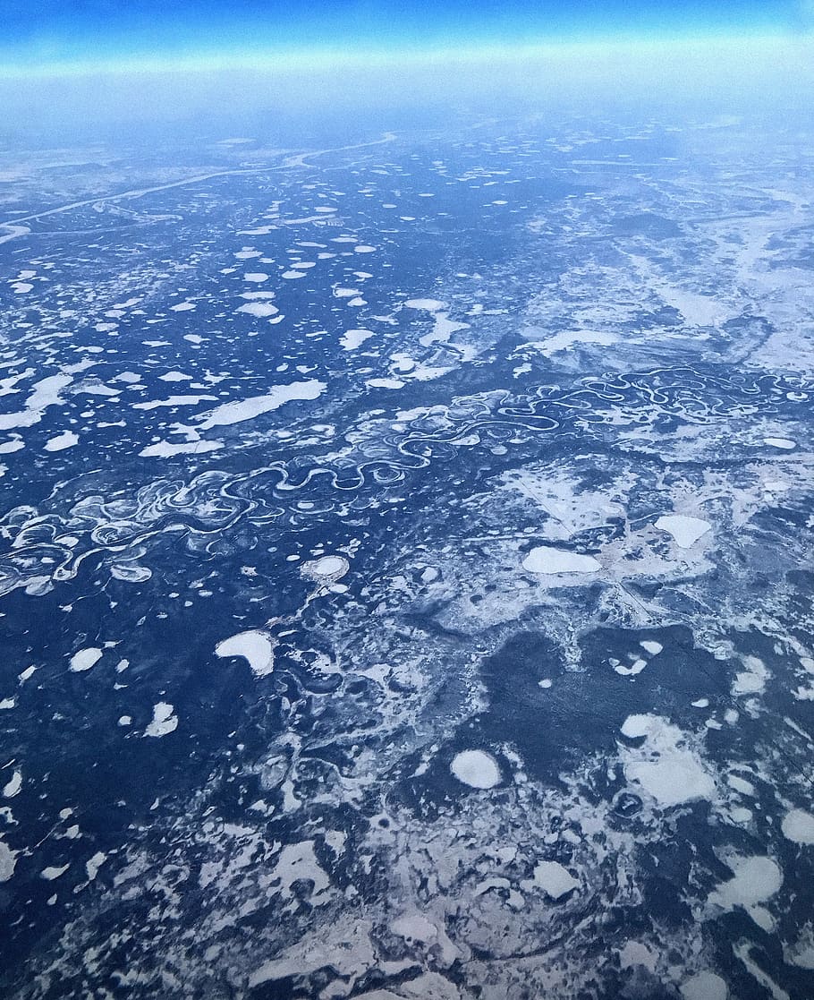 Flying, Siberia, aerial view, nature, water, beauty in nature HD wallpaper