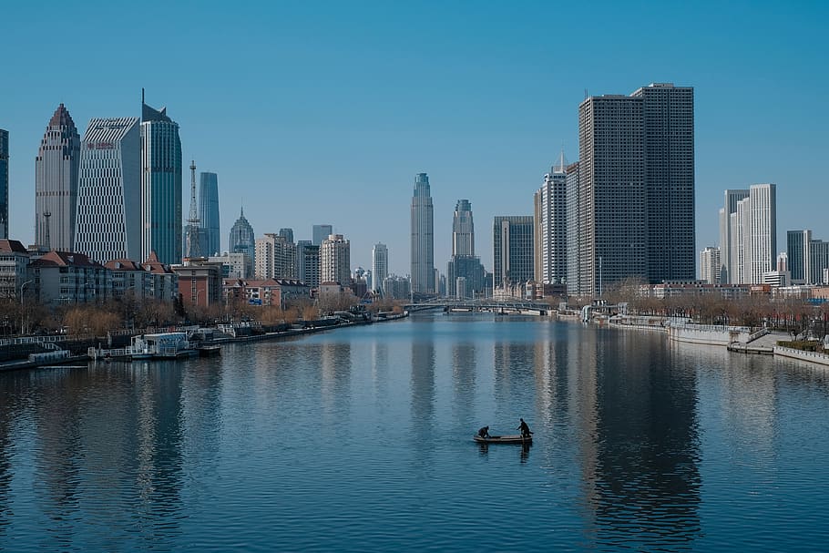 china, tianjin, haihe, water, boat, river, street photography, HD wallpaper