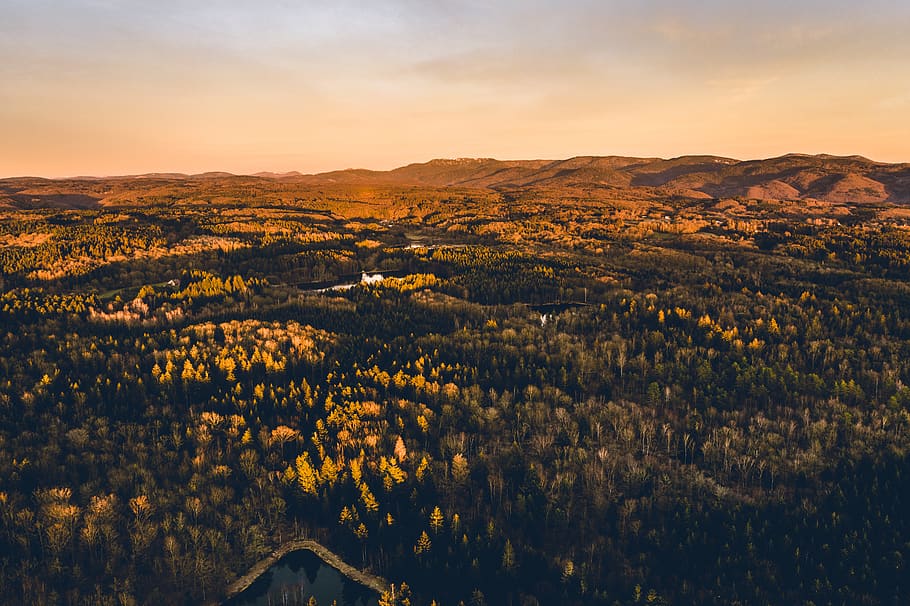 Landscape, beauty in nature, scenics - nature, sky, sunset, environment HD wallpaper