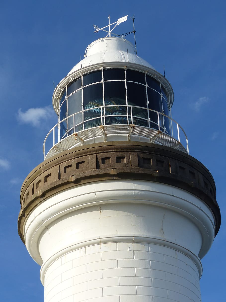 cape byron lighthouse, ocean, coast, warning, navigation, australia HD wallpaper