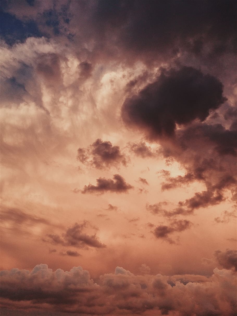 Cloudy Sky, clouds, dawn, nature, cloud - sky, beauty in nature HD wallpaper
