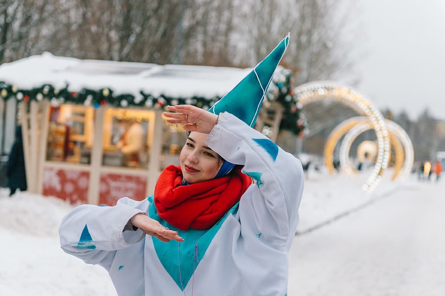 Woman Wearing Costume , cold, enjoyment, fun, person, one person HD wallpaper